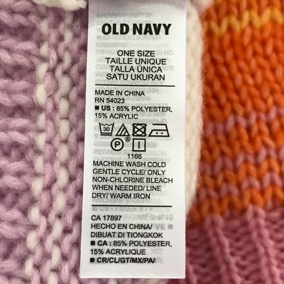 OLD NAVY Scarf and Hat Set Striped Rainbow NWT - Picture 7 of 15